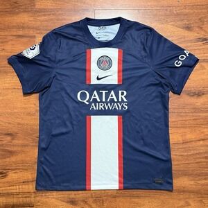 Nike PSG Lionel Messi #30 2022/23 Authentic Home Jersey With Ligue 1 Patch